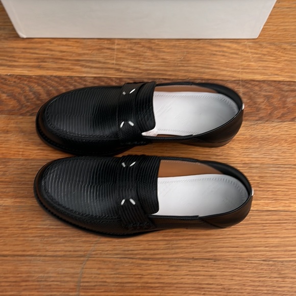 Black Leather Maison Margiela Loafers - Picture 3 of 10